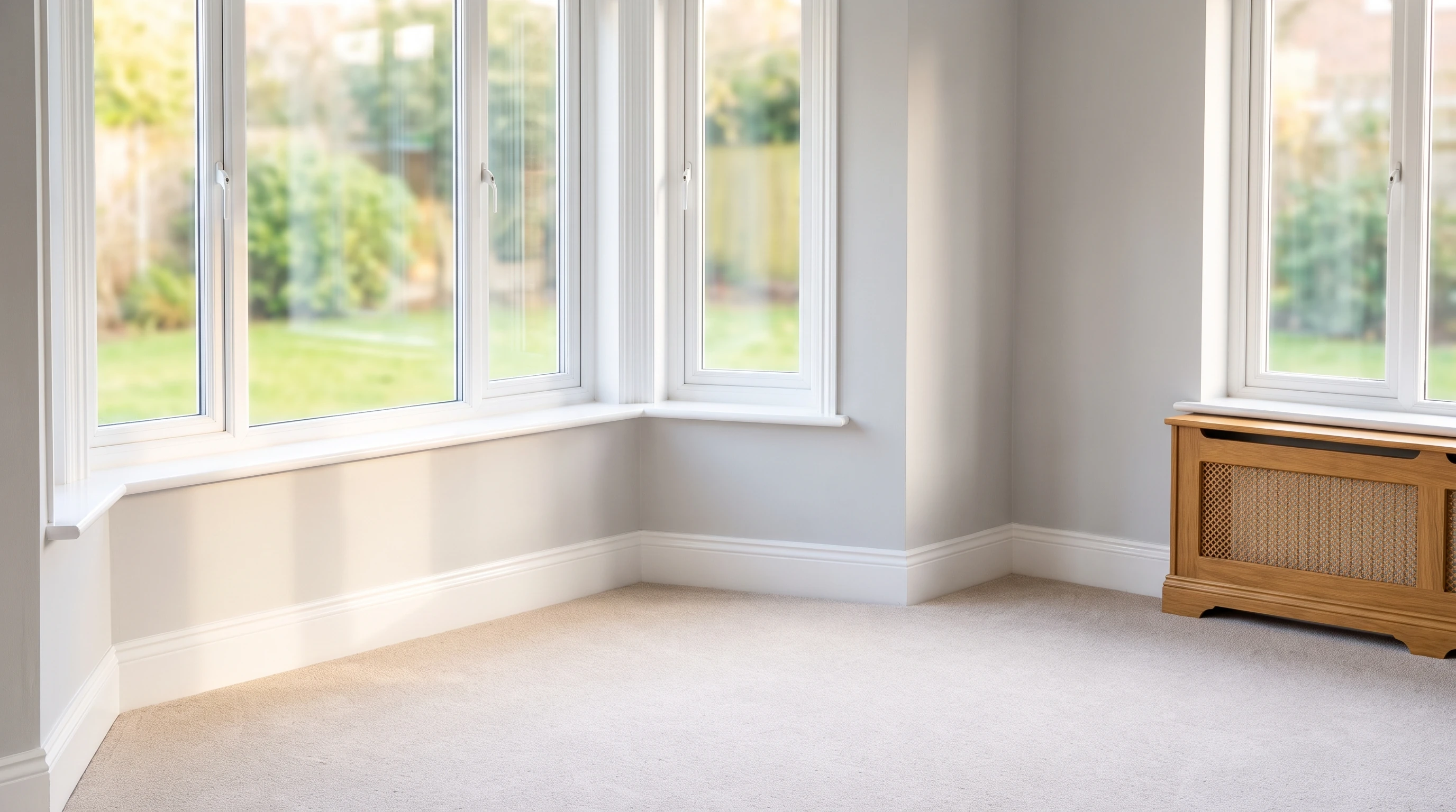 Empty, spotless rental property after an end of tenancy clean in Mickleover